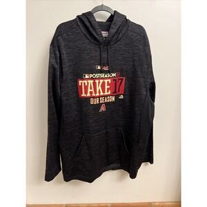 Majestic Arizona Diamondbacks Postseason 2017 Take‎ 17 Hoodie Black Size 2XL